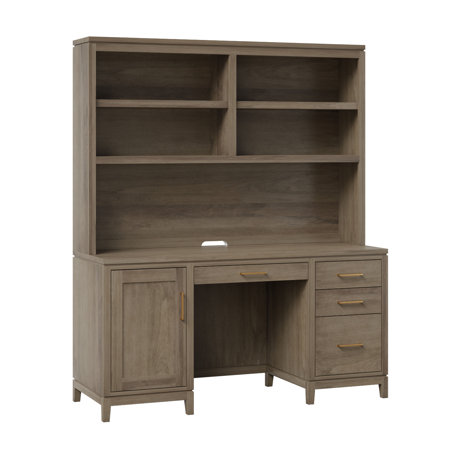 Villa-Credenza & Hutch-Brown Maple-FC-Belair